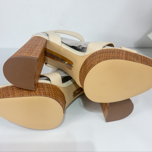Sam Edelman Kayna Platform High Block Heel Sandal Ivory 8 - Picture 11 of 11